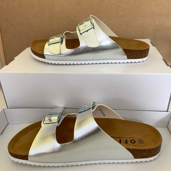 OFFICE Silver Double Buckle Sandals UK 8 EU 41 - Picture 10 of 14